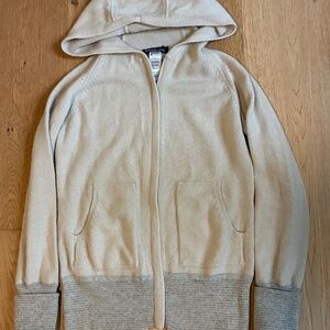 Patagonia hoodie zip cardigan, 100% cashmere